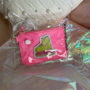 Stoney Clover Lane Bubblegum Keychain Wallet Customized with Barbie Skate Patch